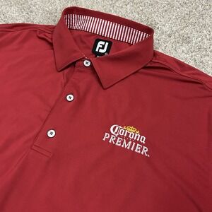 Footjoy Polo Shirt Mens XXL Corona Premier Red Performance Stretch Golf FJ